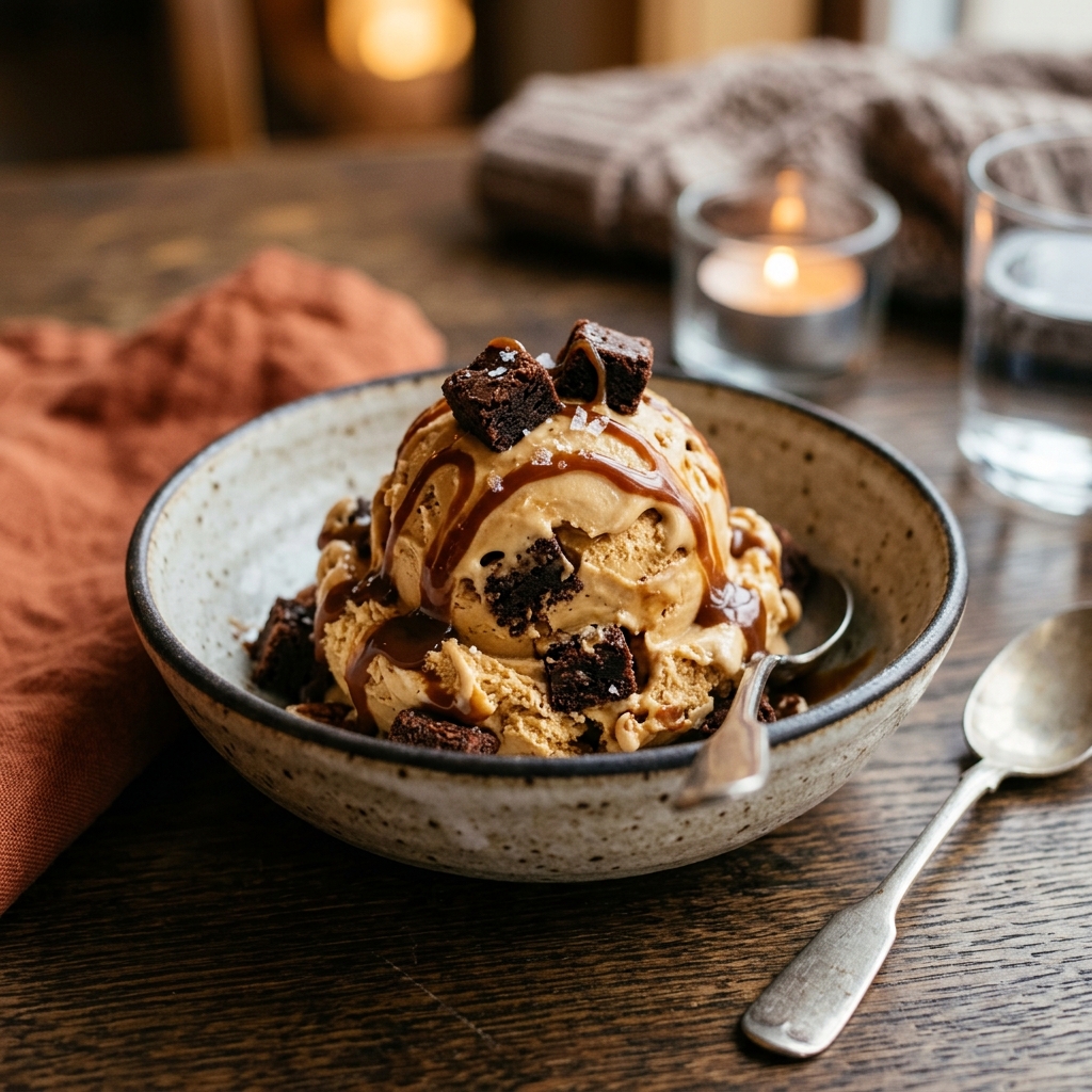 Gelato de Doce de Leite c/ Brownie